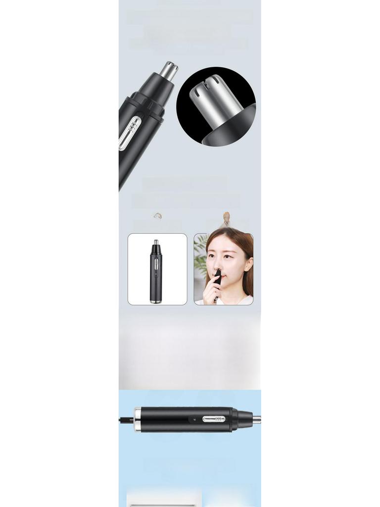 Elektrischer Nasen- und Augenbrauenhaartrimmer mit Schere