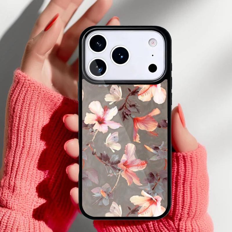 Tropical Flowers Phone Case for iPhone 17 Air 16e 15 14 13 Pro Max Back Cover for 12 11 Pro Coque