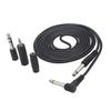 3m 6.35mm Straight To Right Angle Plug Guitar Audio Cable Line with 3 Adapters