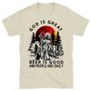 Gott Ist Groß Christliches T-Shirt Herren und Damen Kurzarm Baumwoll-T-Shirts Y2k Shirt Oversize Tops Sommerbluse Herren Kleidung