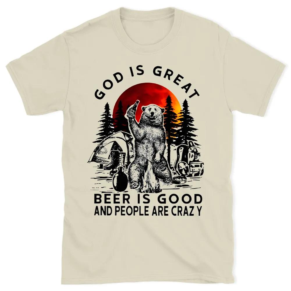 Gott Ist Groß Christliches T-Shirt Herren und Damen Kurzarm Baumwoll-T-Shirts Y2k Shirt Oversize Tops Sommerbluse Herren Kleidung