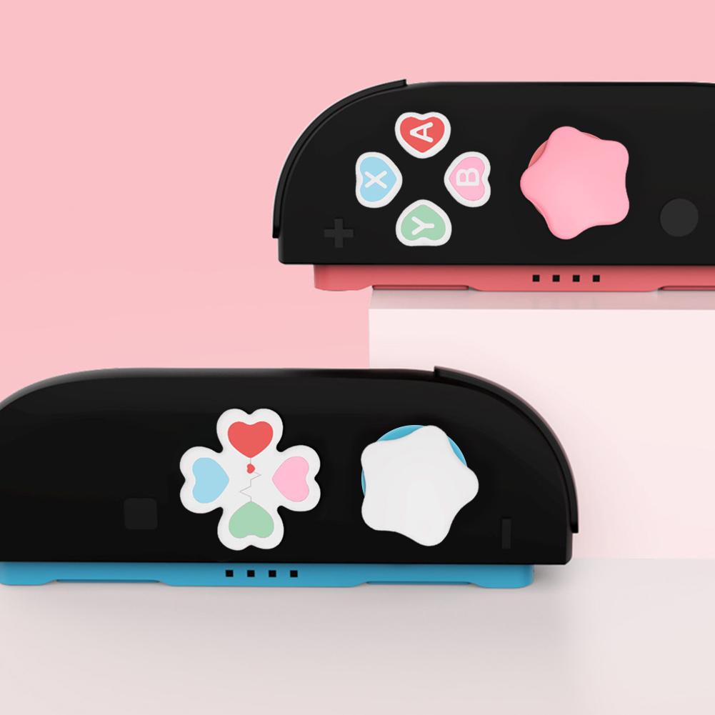 For Switch2 Cute Thumb Sticks Grip Cover for Nintendo Button Caps for Switch2 Joy-Con D-Pad Button Caps Silicone Thumb Grips Set