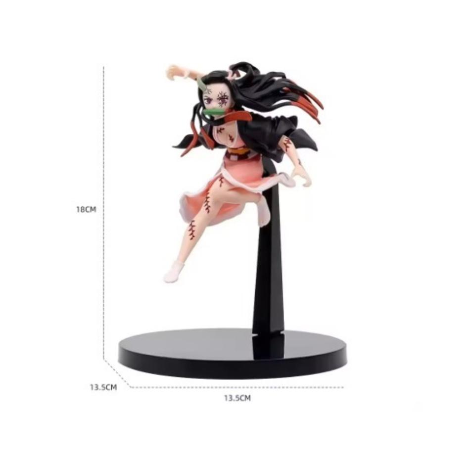 12-20cm  Anime Demon Slayer Figure Nezuko Tanjirou Zenitsu Inosuke Kyoujurou Giyuu Kawaii Qposket Figural PVC Model Toys Gift
