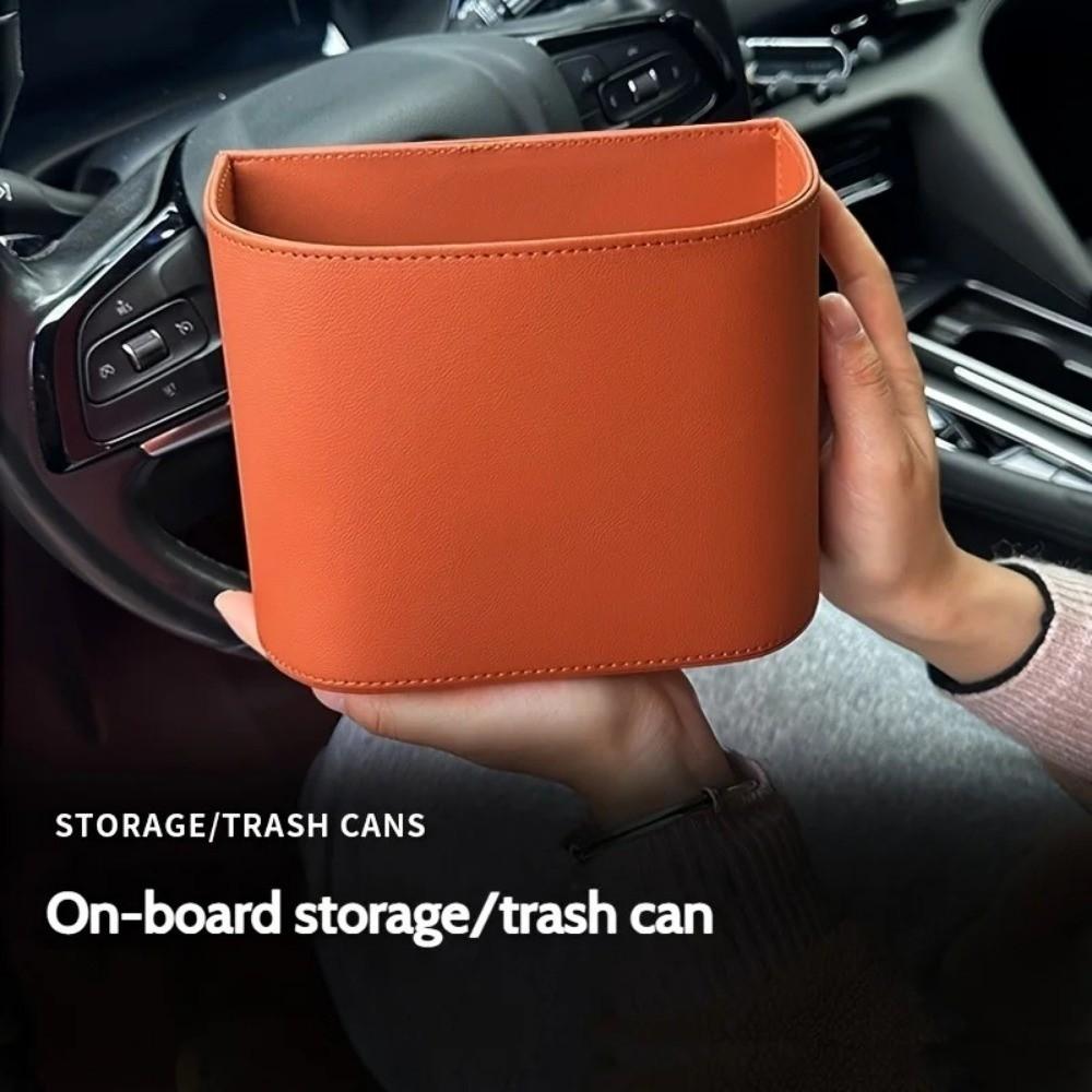 Hanging Rear Seat Garbage Bin Compact Car Door Trash Can Portable Car Trash Can  Storage Box
