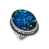 Bague en argent 925 Steling faite à la main avec opale triple bleue naturelle, taille 7 w5p72