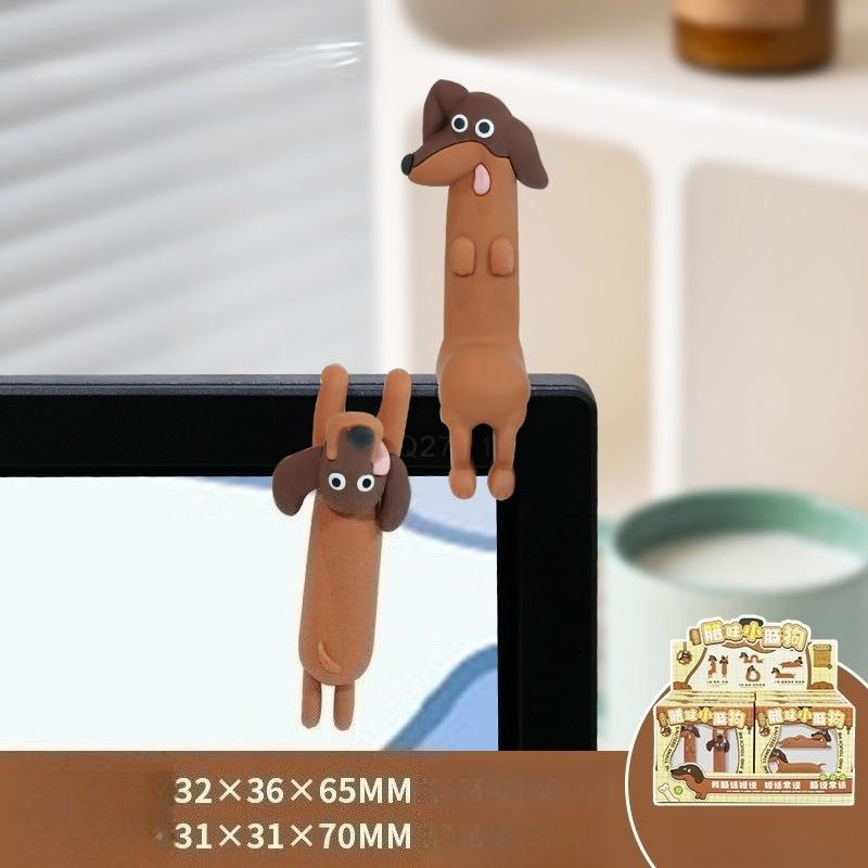 Cute Dachshund Sausage Dog Monitor Decor Funny Duck Bunny Desk Ornaments Kawaii Computer Edge Figurines for Office Home New 2026