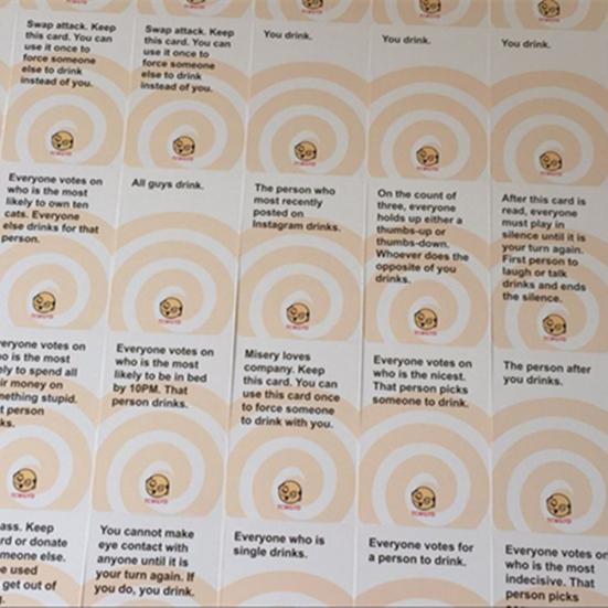 100 Sheets Get You Drunk Cards Fun Adult Drinking Board Game Party Supplies