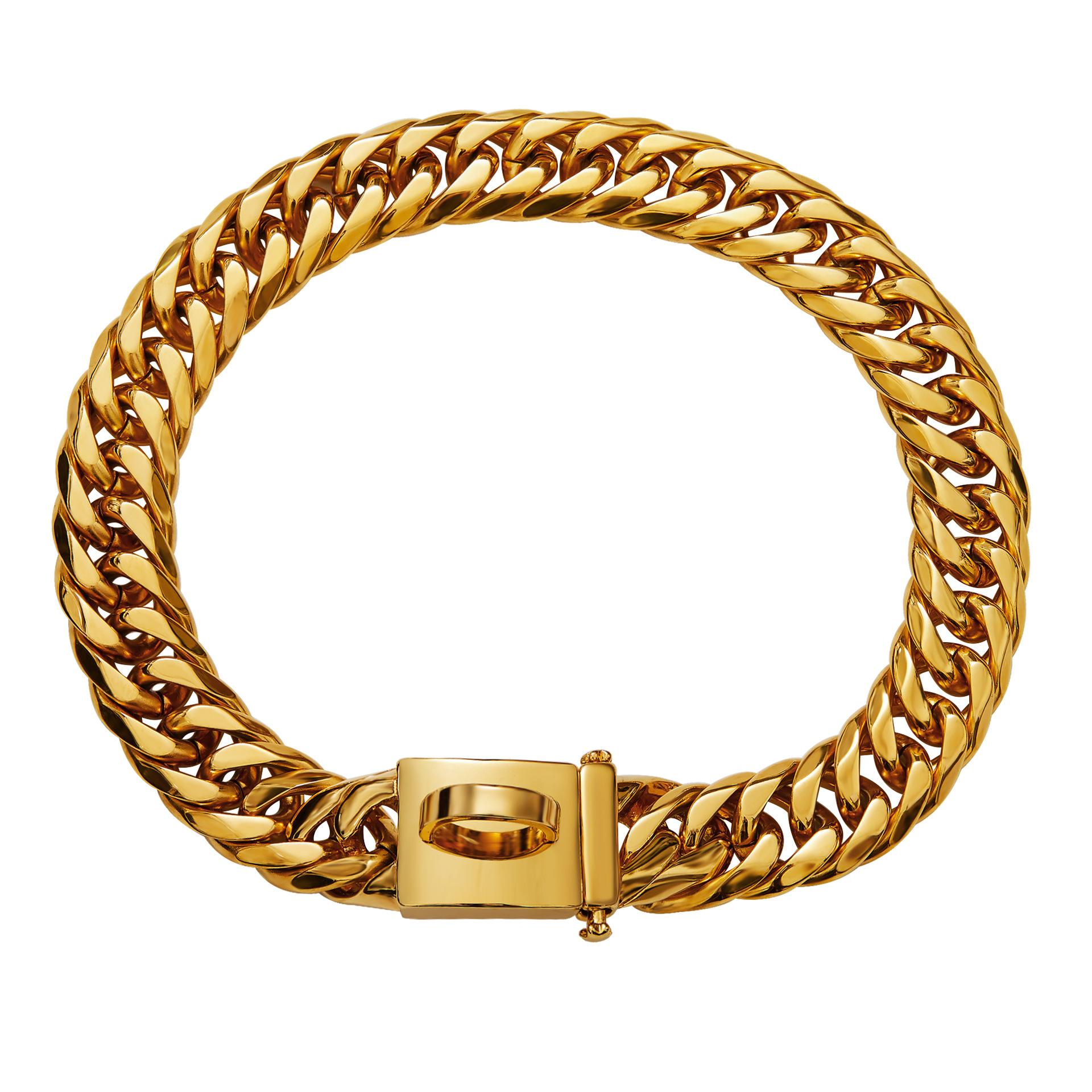 

Цепочка для собак, поводок для ошейника, 16 мм, золотое ожерелье из нержавеющей стали, ремешок для ошейника французского бульдога, питбуля XS 17mmX35cm