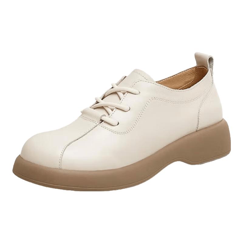 Teenmix Women s Retro Lace-Up Oxford Loafers 37
