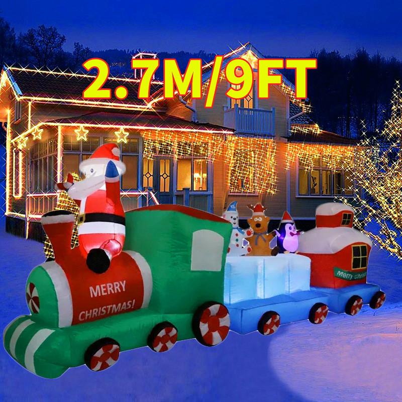 Christmas Inflatable Decoration Toy Built-In Led Lights Inflatable Model Ornament Xmas Party New Year Garden Indoor Outdoor Deco