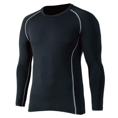 Otafuku Handschuhe, Winterunterwäsche, Lange Ärmel, Rundhalsausschnitt [Wärmespeicherung, Schweißabsorbierend, Schnelltrocknend, Kompression Herren] JW-174 Schwarz L
