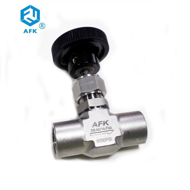 6000PSI Mini Air Needle Valve Stainless Steel Gas NPT Female On/Off 1/8", 1/4", 3/8", 1/2", 3/4"