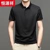 Hengyuanxiang Men's Short Sleeve Silk Blend Polo Shirt 111787