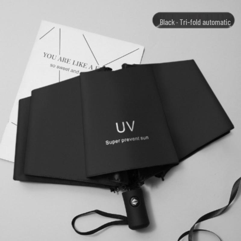 Durable Semi-Automatic UV-Resistant Folding Sun Umbrella for Students