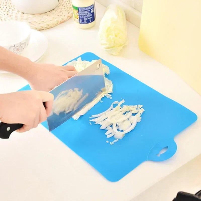 Kitchen Cooking Small Tools Flexible Plastic Cutting Board Food Slice Cut Chopping Block Color Random Accessories Supplies