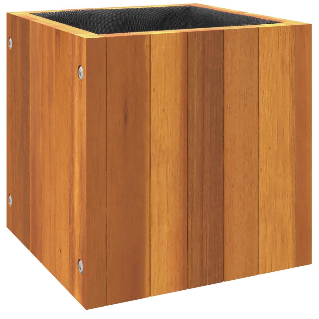 Plant Pot 25x25x25 cm Solid Acacia Wood