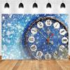 Mocsicka Child Portrait Photo Background Winter Clock Decoration Style Baby Shower Wallpaper Graphy Props Banner