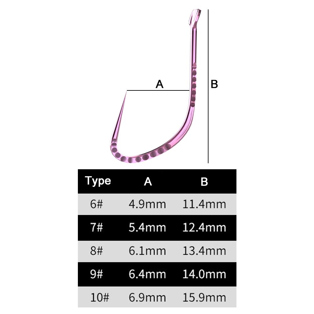 30pcs DIY Fishing Accessories Light Pink Fishhook Black Pit Sports Titanium Alloy Horn Tooth Carp