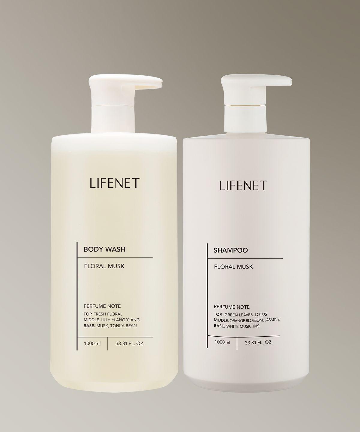 [SET] Perfume Shower Set (Body Wash + Shampoo) Wash-Wild Moss