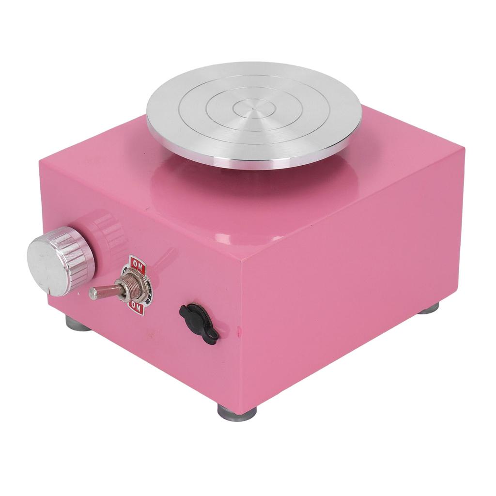 Mini Pottery Wheel Vivid Pink Stable Turntable Compact Size Basin Style Kids Pottery Wheel for Kid