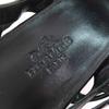 Great HERMES Sandals Romanzo Chaine d'Ancre ankle strap black leather Women 37 Used