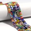 1 Strang Bunte Quadratische Blumen Lampwork Perlen 4-8mm Glas Lose Abstandshalter Perlen Für Schmuckherstellung Basteln DIY Armband Zubehör