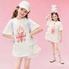 Princess Yuanyuan 100% Cotton Girls' Cartoon Short-Sleeved T-Shirt