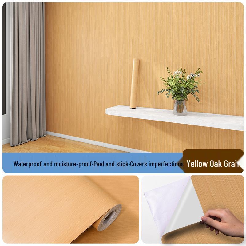 Folha Autoadesiva Espessa com Grão de Madeira: Adesivo de Madeira Falsa para Armários, Roupeiros, Portas, Mesas e Móveis