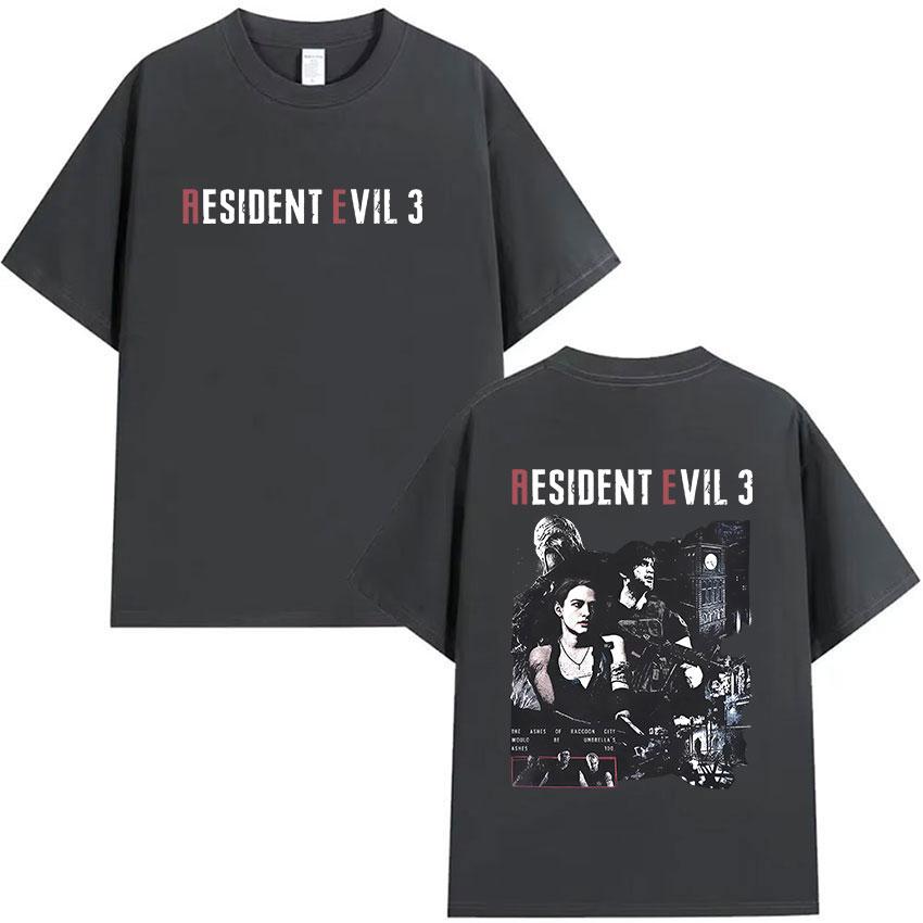 Hot Game Resident Evil Merch Tshirt Unisex Classic Gothic Short Sleeve Tshirts Unisex Vintage Summer ONeck Cotton Tee Streetwear
