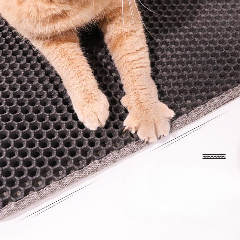 Cat Litter Pad, Anti-take-out Sand Control Pad, Cat Litter Box, Anti-splash Pad, Double-layer Filter Sand Leakage Mat, Cat Cage Mat, Toilet Mat