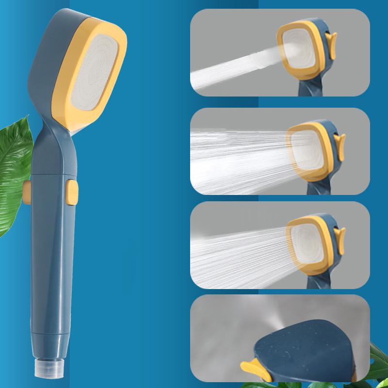 4 Gear Showerhead with Filter Strong Performance Stable Simple Universal Shower Head for Bathroom
