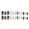 French Flame Mirror Powder Liquid Metal Style Wear-On Nails