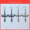 Vampir Schmuck Geometrischer Kreuz Anhänger Ohrringe Für Damen Gothic Stil