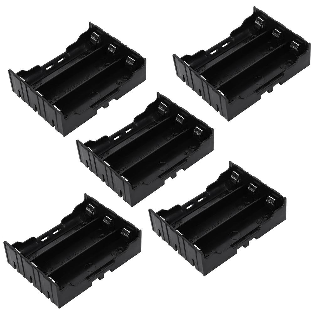 

5шт Многофункциональный DIY ABS пластик 3 слота 18650 Ящик для хранения батарей Чехол-держатель с булавками