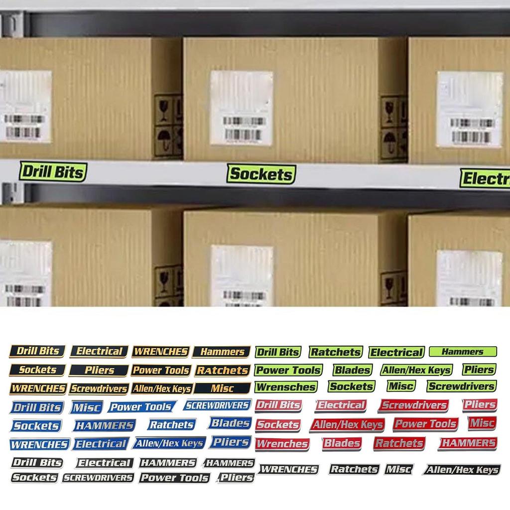 12pcs Magnetic Toolbox Labels Drawer Organize Tags With Magnet Stickers Reusable Tags for Steel Toolboxes for Identifying