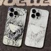 Anime Girl Pencil Sketch Clear  Phone Case for iPhone 17 16 15 14 13 12 11 16E Series Pro Max Plus Double Layer Protection