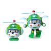 Transformable Robot Toys Set of 2, Car Amber+Helly, Plastic Material, Pink/Green