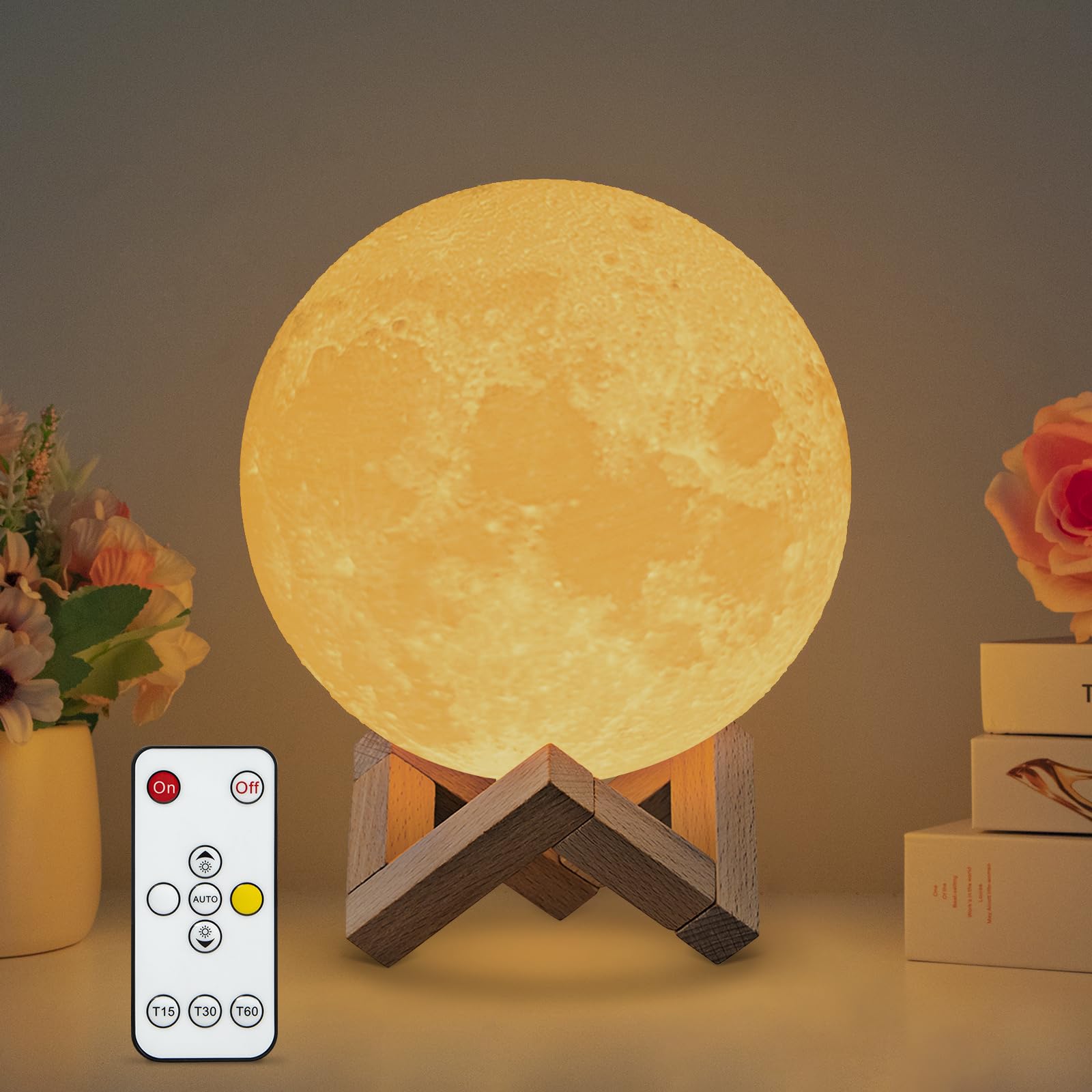 

TOOGE Moonlight [4th Generation], a stylish and popular indirect light for women. 3D printed, USB charging, touch-sensitive dimming, stepless