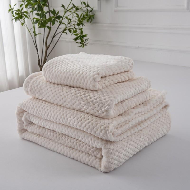 Thick Flannel Blanket Plaid Fleece Throw All Season Pet Bed Cover Air Conditioner Soft Coral Home