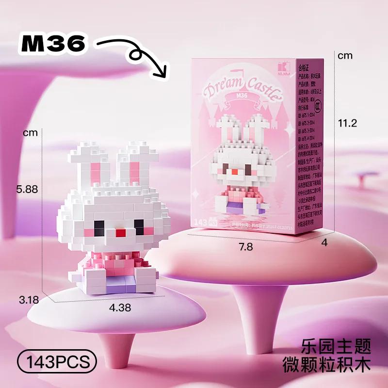 Disney Princess Micro Building Blocks Mickey Mouse Winnie Friend Figure Donald Duck 60 Style Assembled Mini Brick Toys For Kids