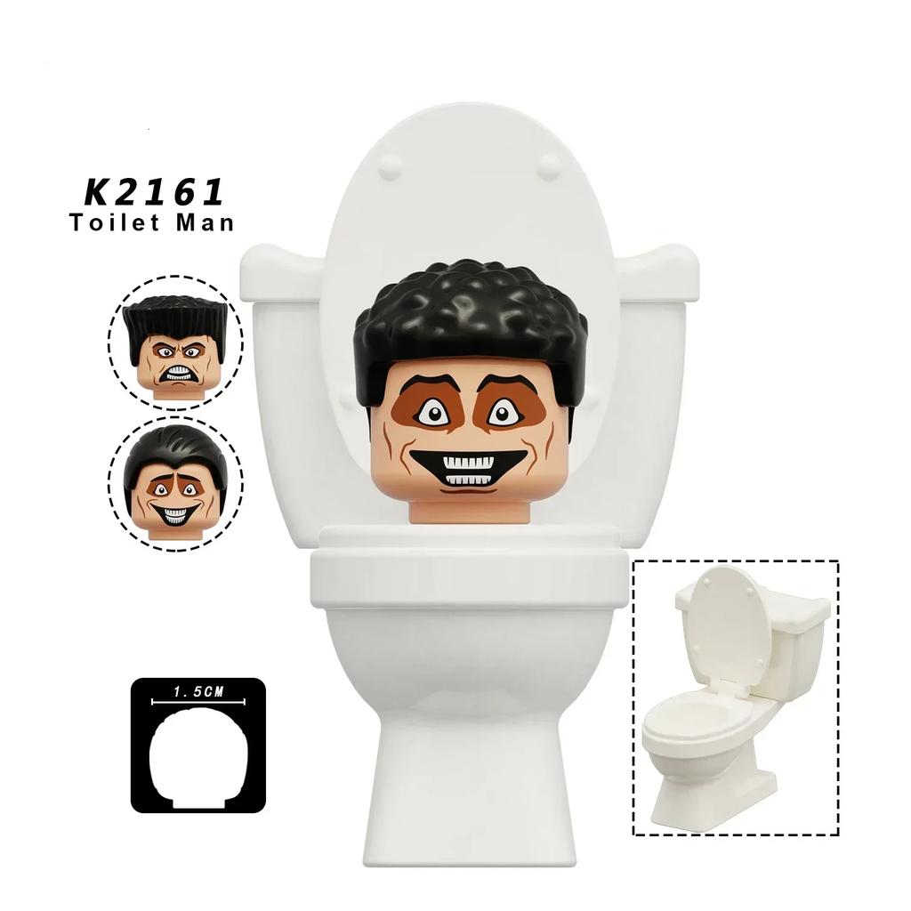 KDL SWAT Skibidi Toilet Man Figurki Anime Klocki Zabawki Tytanowy Kamerzysta Mówiący Człowiek TvMan Cegły Model Prezent Urodziny Dzieci