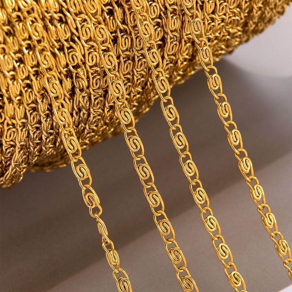 Thin Stainless Steel Bracelet Paper Clip Gold Bracelets Women Geometry Hands Jewelry Gift