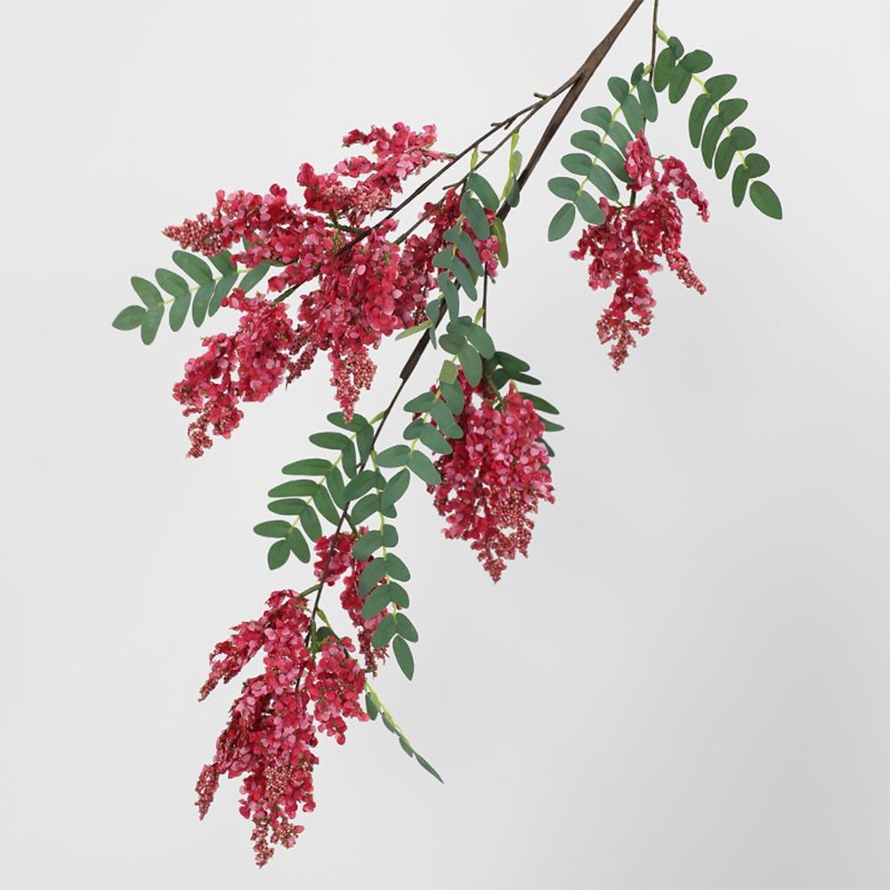 

Ручная работа Имитация Софоры Реалистичный Искусственный Цветок Искусственный Цветок Софоры Декор для Сада на Открытом Воздухе красный