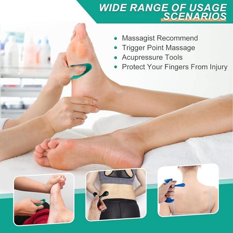 Manual Trigger Point Massage Tool Thumb Saver T-shaped Massager Thumb Finger Pressure Press Trigger for Muscle Stress Relief