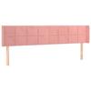 3123301 vidaXL LED Headboard Pink 183x16x78-88 Cm Velvet