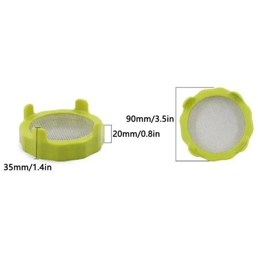 Plastic Sprouting Lid For Wide Mouth Jars Grow Bean Sprouts Stainless Steel Screen Mesh Vegetable Germination Cover Lid