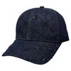 Spring And Summer High-Quality Plaid Sequins Washed Cotton Baseball Cap Women'S Versatile Street Cap