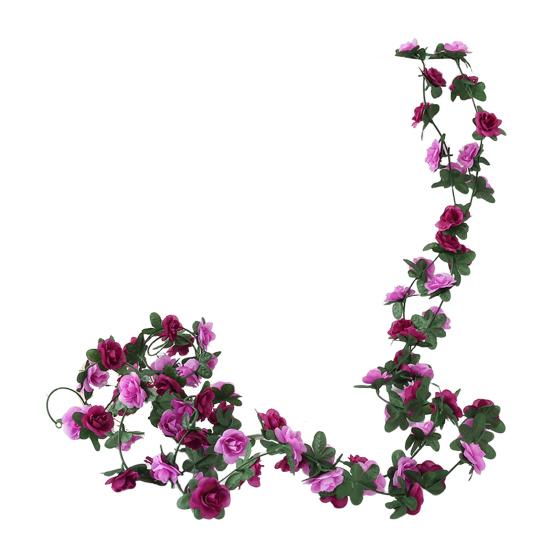 2 Pcs Rose Garlands Artificial Rose Vines Faux Flower Garlands