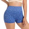 Leopard Print High-Waisted Tummy Control Sports Shorts for Summer Fitness and Yoga