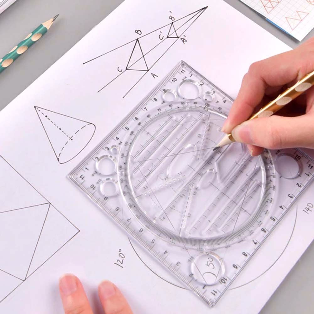 Drawing Template Springhall Angle Multifunctional Drawing Ruler Circle Maker Drawing Ruler